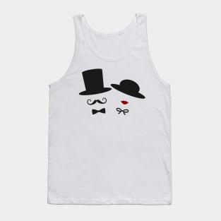 Abstract vintage couple drawing Tank Top